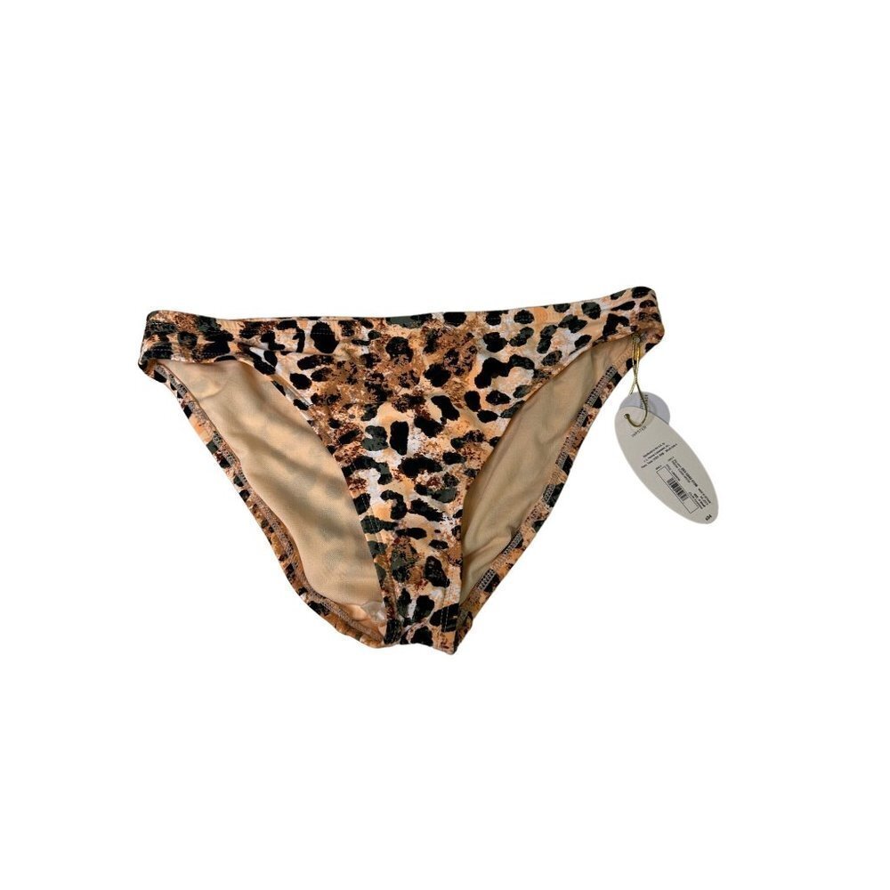 NWT Mynah Cheetah Classic Hipster Medium Coverage Bathing Suit Bottom - Size‎ XS